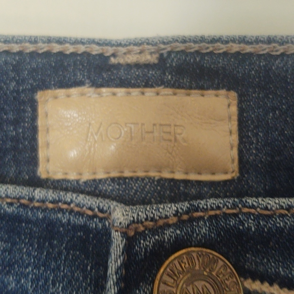 Mother The Stunner Chew Skinny Jean Wash Off Duty Sz 24 - Picture 3 of 12